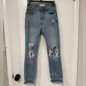 Abercrombie high rise mom jeans